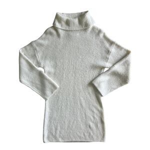 Abercrombie & Fitch Women’s Ivory Ribbed Turtleneck Sweater M